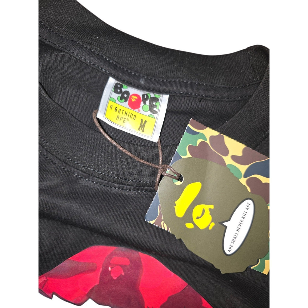 BAPE A Bathing Ape Santa Claus Graphic Cotton T-Shirt Black Crew Neck Men M