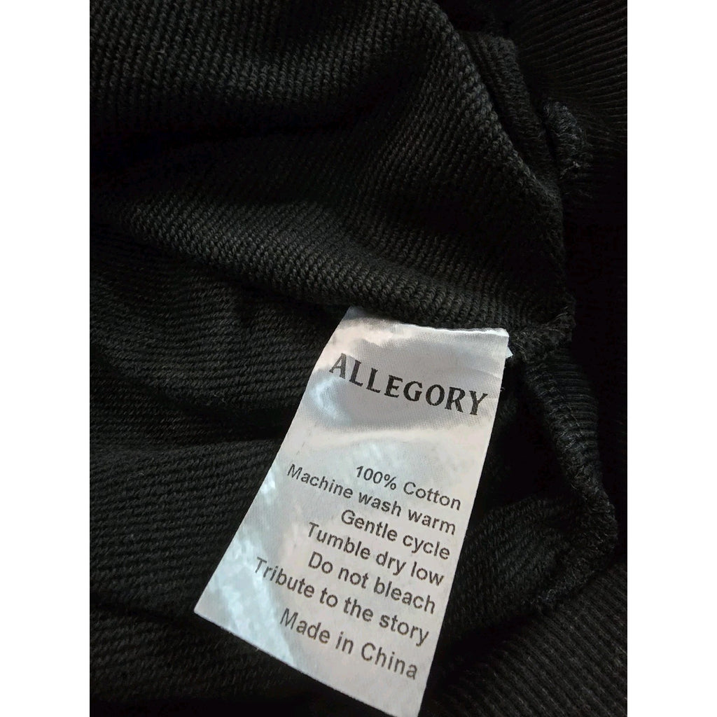 Allegory Black Mirrors White Dreams Hoodie Washed Black Mens M NIB