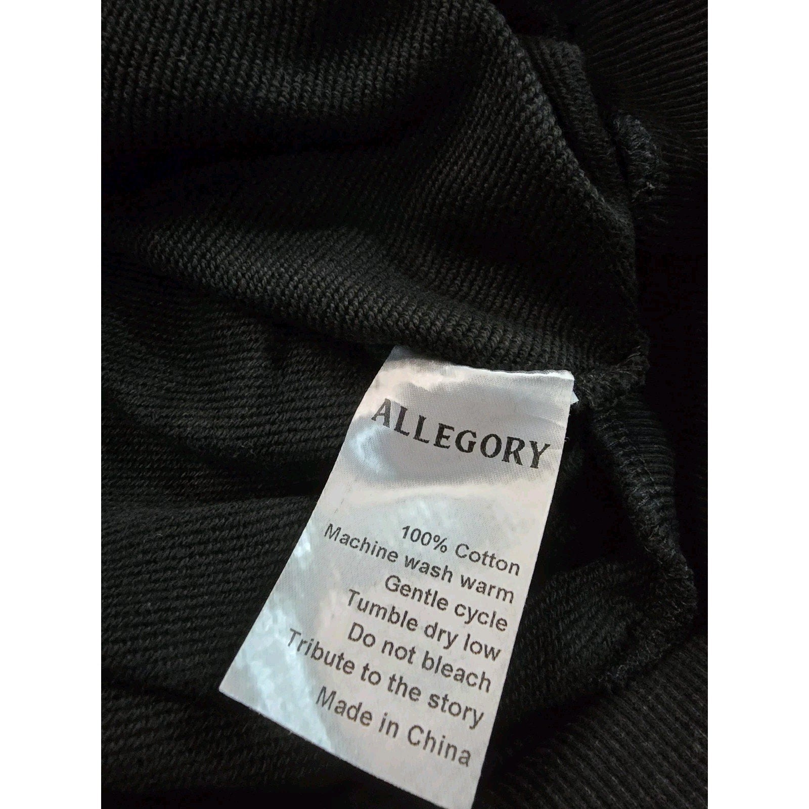 Allegory Black Mirrors White Dreams Hoodie Washed Black Mens M NIB