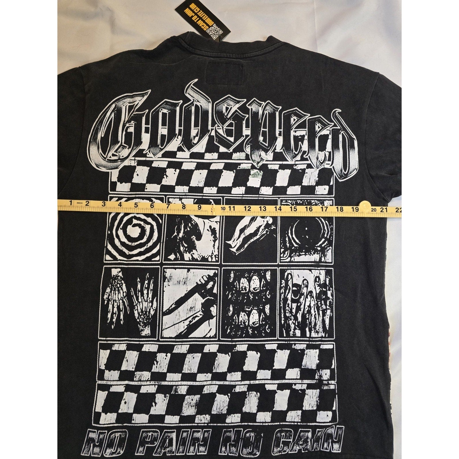 Godspeed Rarity Collection MMXXIV Skeleton Motorcycle Graphic T-Shirt Black Men…