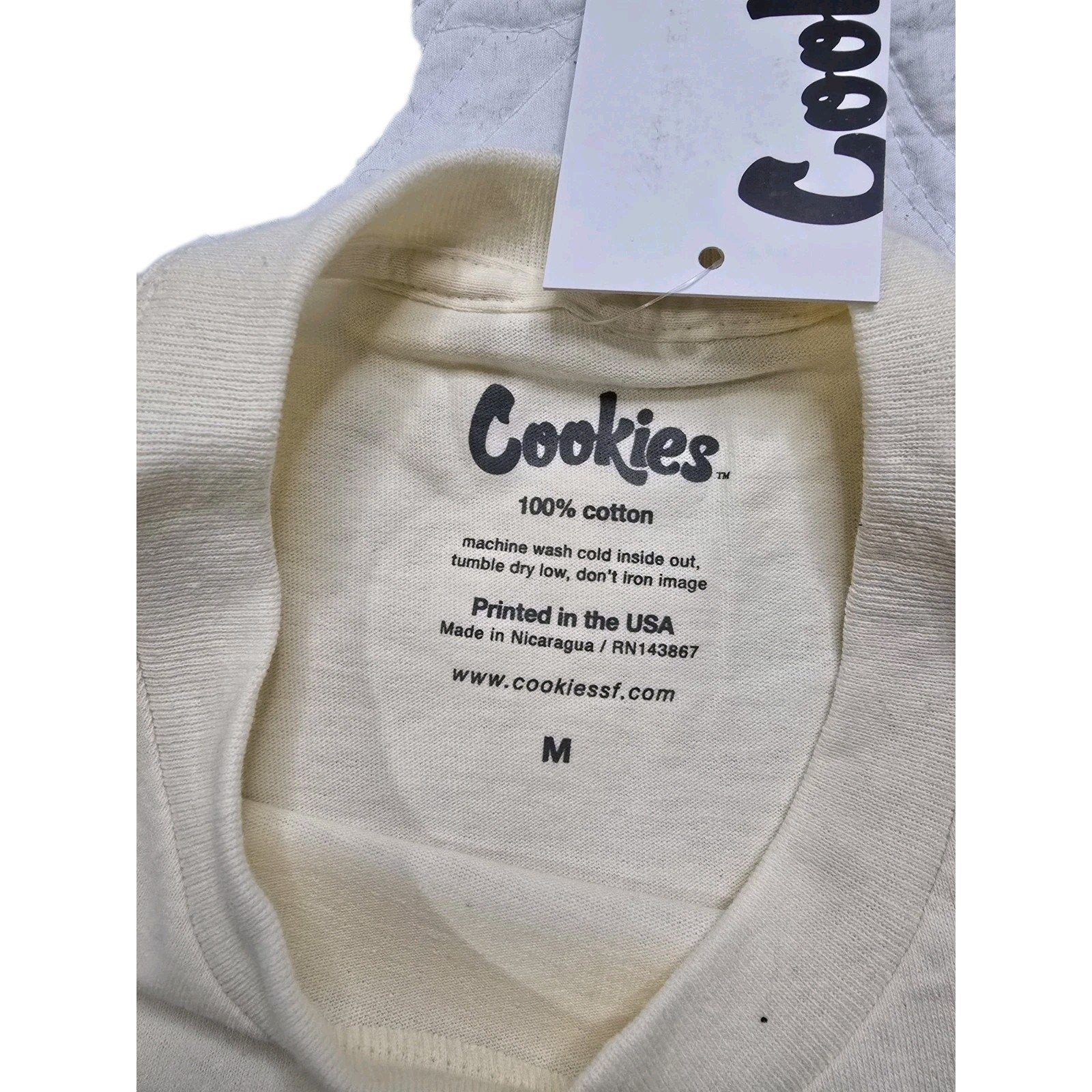 Cookies SF Get Cooked T Shirt Cream Medium NWT Graphic Tee CM241TSP04