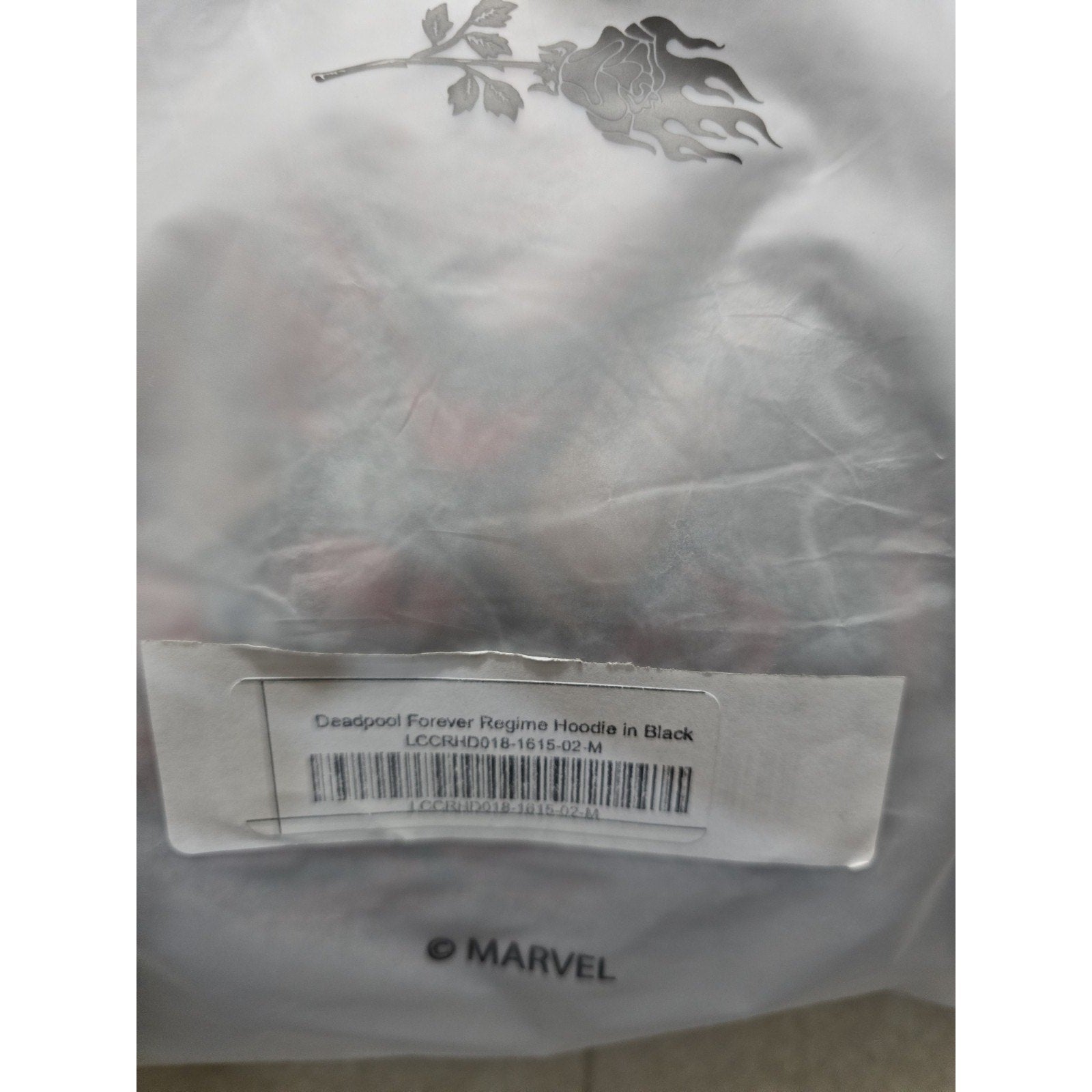 Civil Regime Marvel Deadpool Forever Regime Graphic Hoodie Pullover Black Red Medium