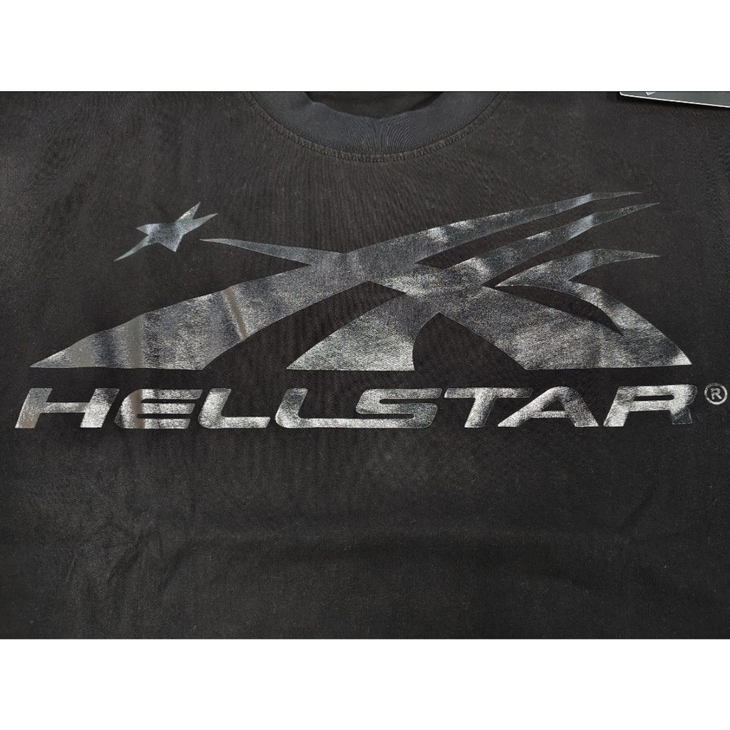 Hellstar Flame Logo Black T-Shirt Size Large NWT Graphic Streetwear Tee