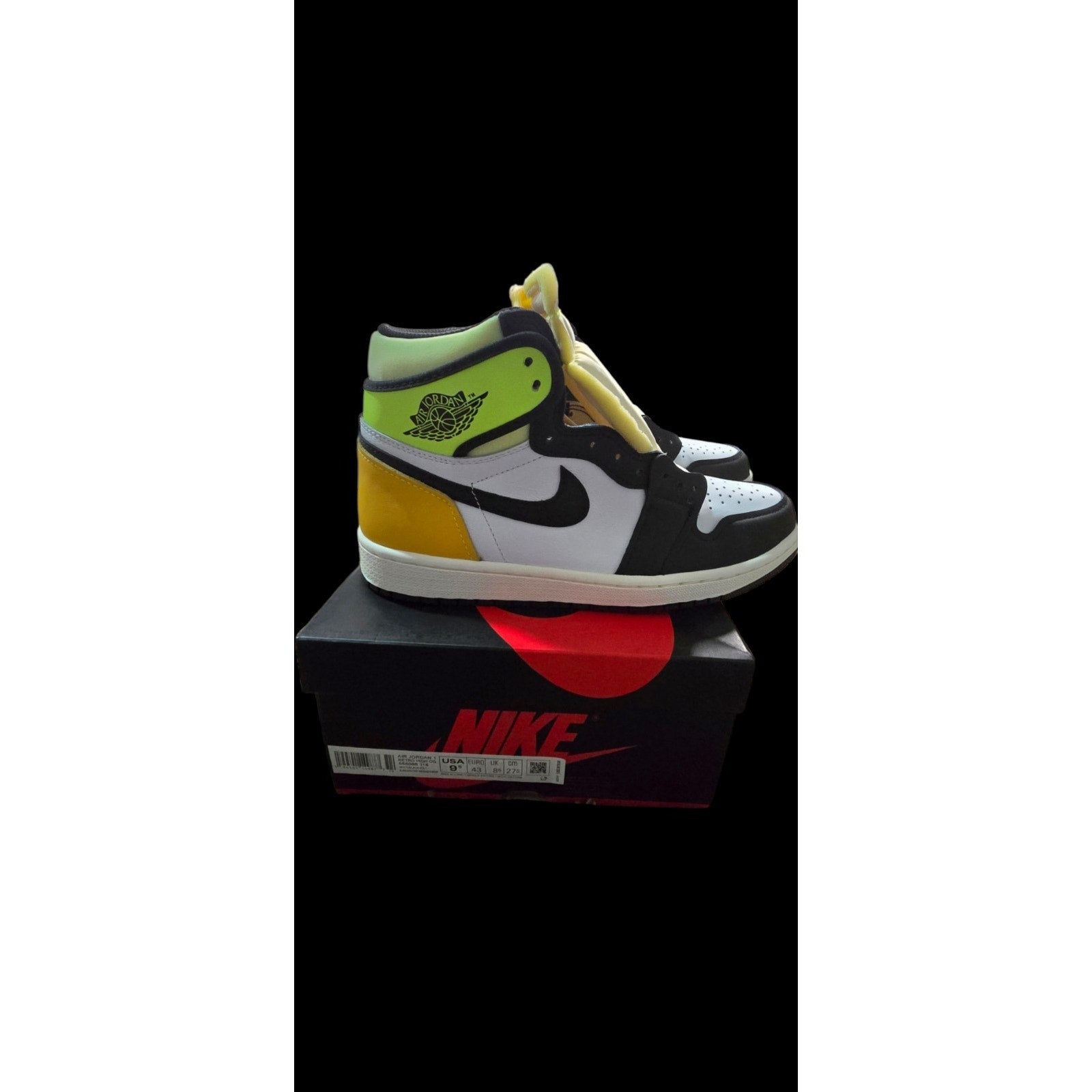 Nike Air Jordan 1 Retro High OG Volt Gold 2021 Size 9.5 555088-118 DS OG All