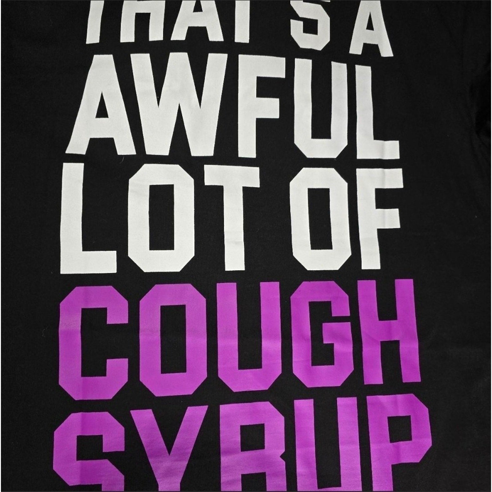 Desto Dubb That's a Awful Lot of Cough Syrup Heartbreaker Tee Black Men Med NWOT