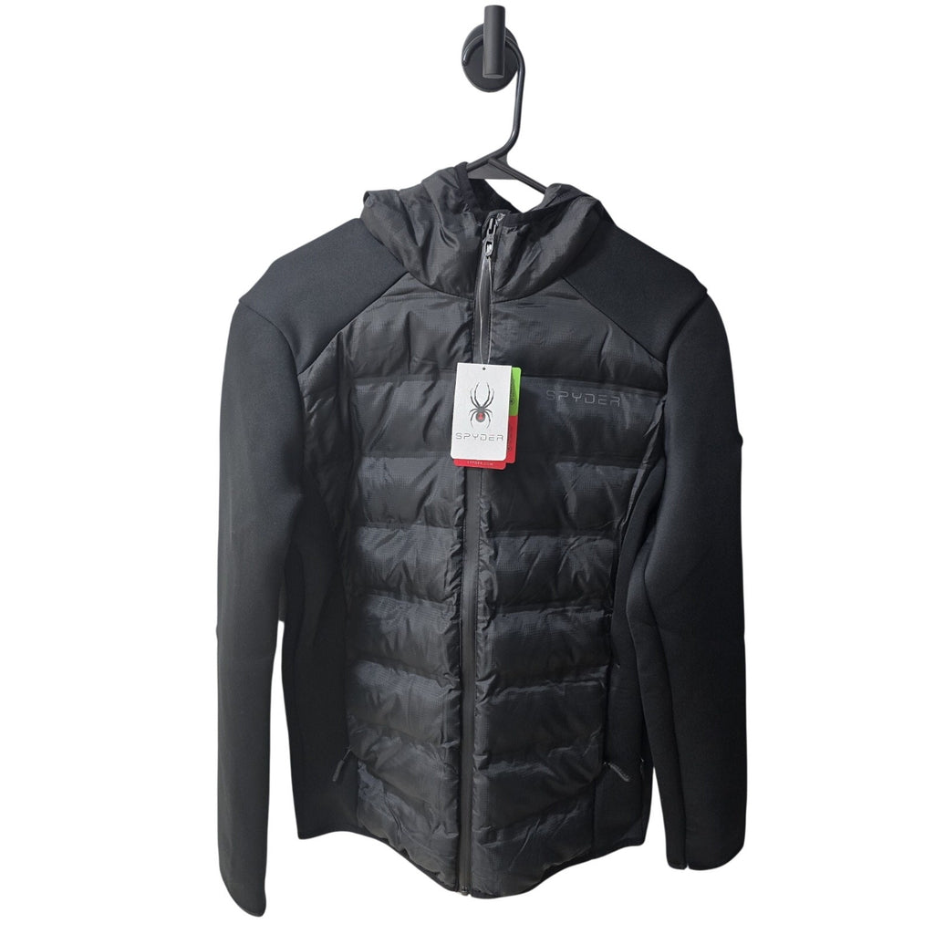 Spyder Men's Wind Resistant Black Jacket S Zipped Pockets Casual Full Zip