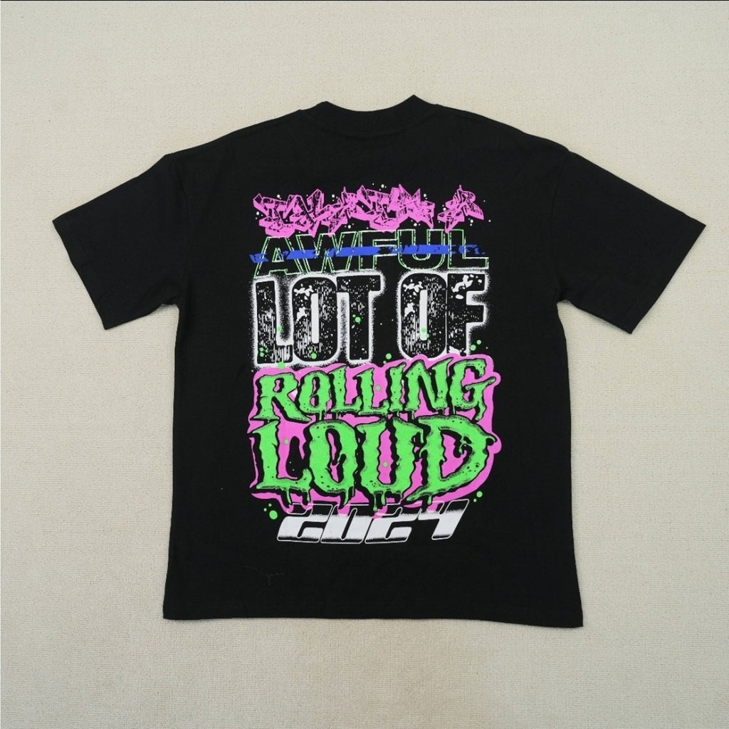Awful Lot Of Cough Syrup Rolling Loud Graphic T-Shirt Black Men Large SEALED BAG