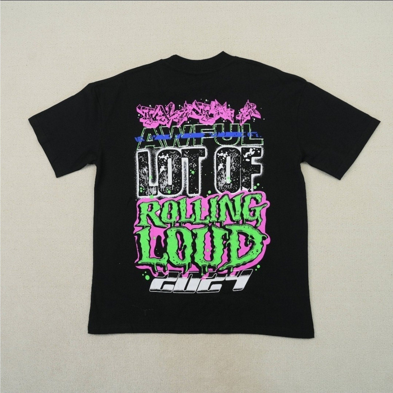Awful Lot Of Cough Syrup Rolling Loud Graphic T-Shirt Black Men Large SEALED BAG