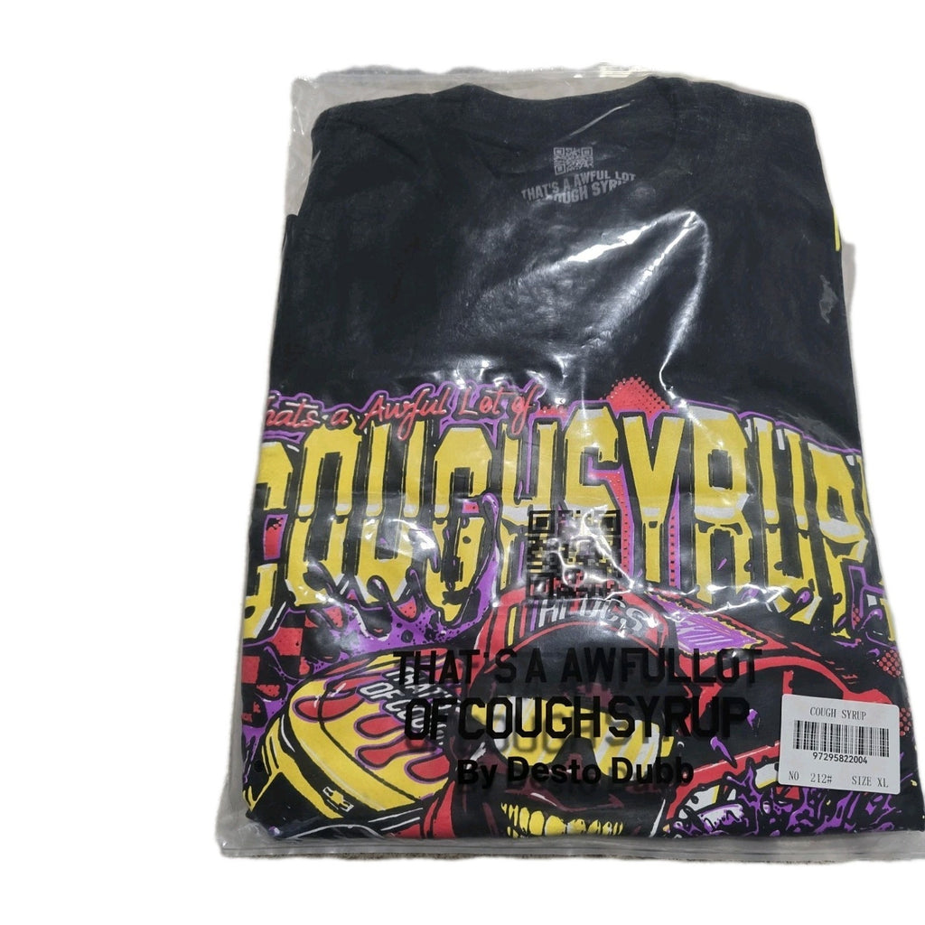 That's a Awful Lot of Cough Syrup Desto Dubb Graphic T-Shirt Black Men XL Nascar