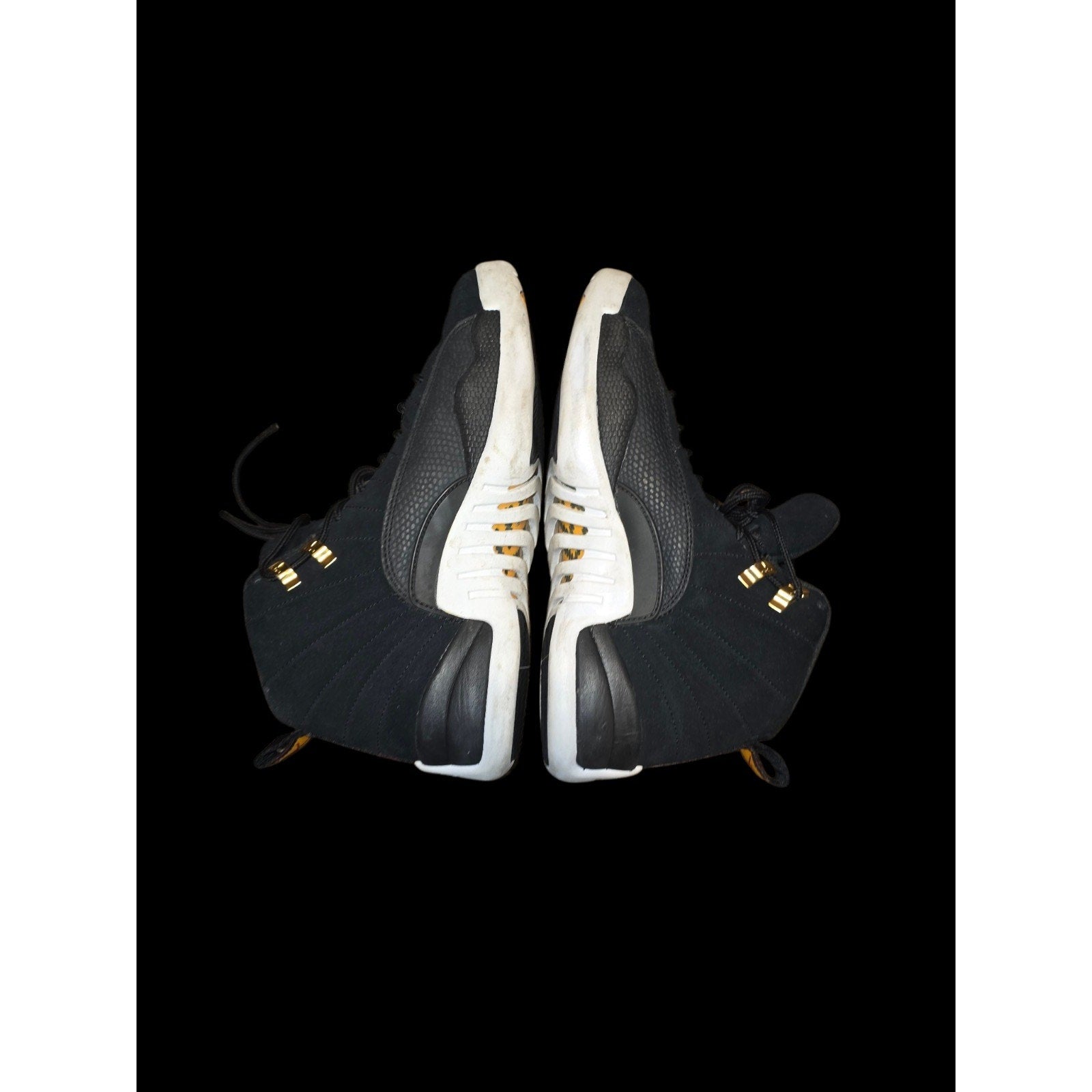 Nike Air Jordan 12 Retro Reverse Taxi 2019 Black Gold 130690-017 Size 8 No Box