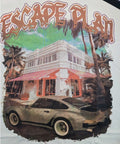 Escape Plan Freedom Graphic Tee Cream NWT Medium $160 Retail Car Palm Trees
