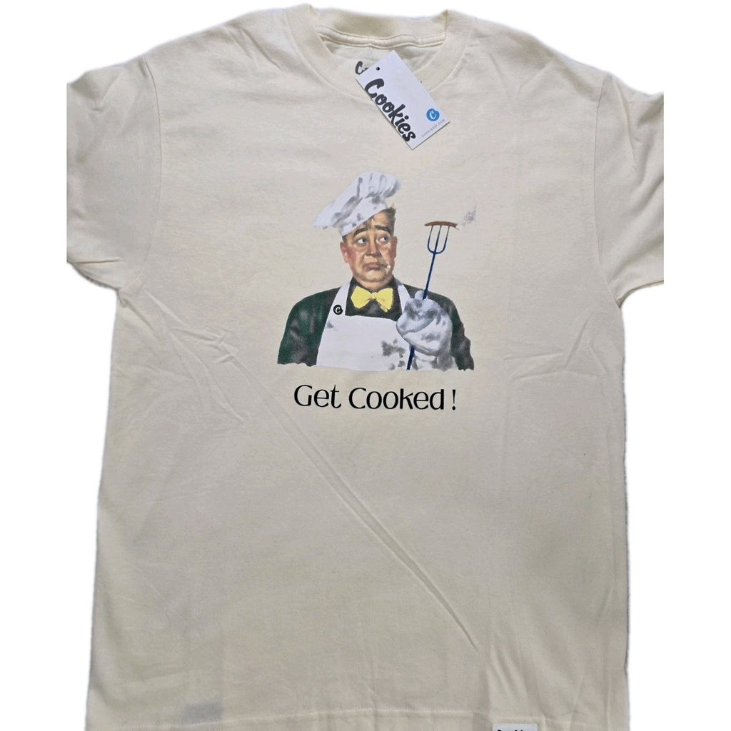 Cookies SF Get Cooked T Shirt Cream Medium NWT Graphic Tee CM241TSP04