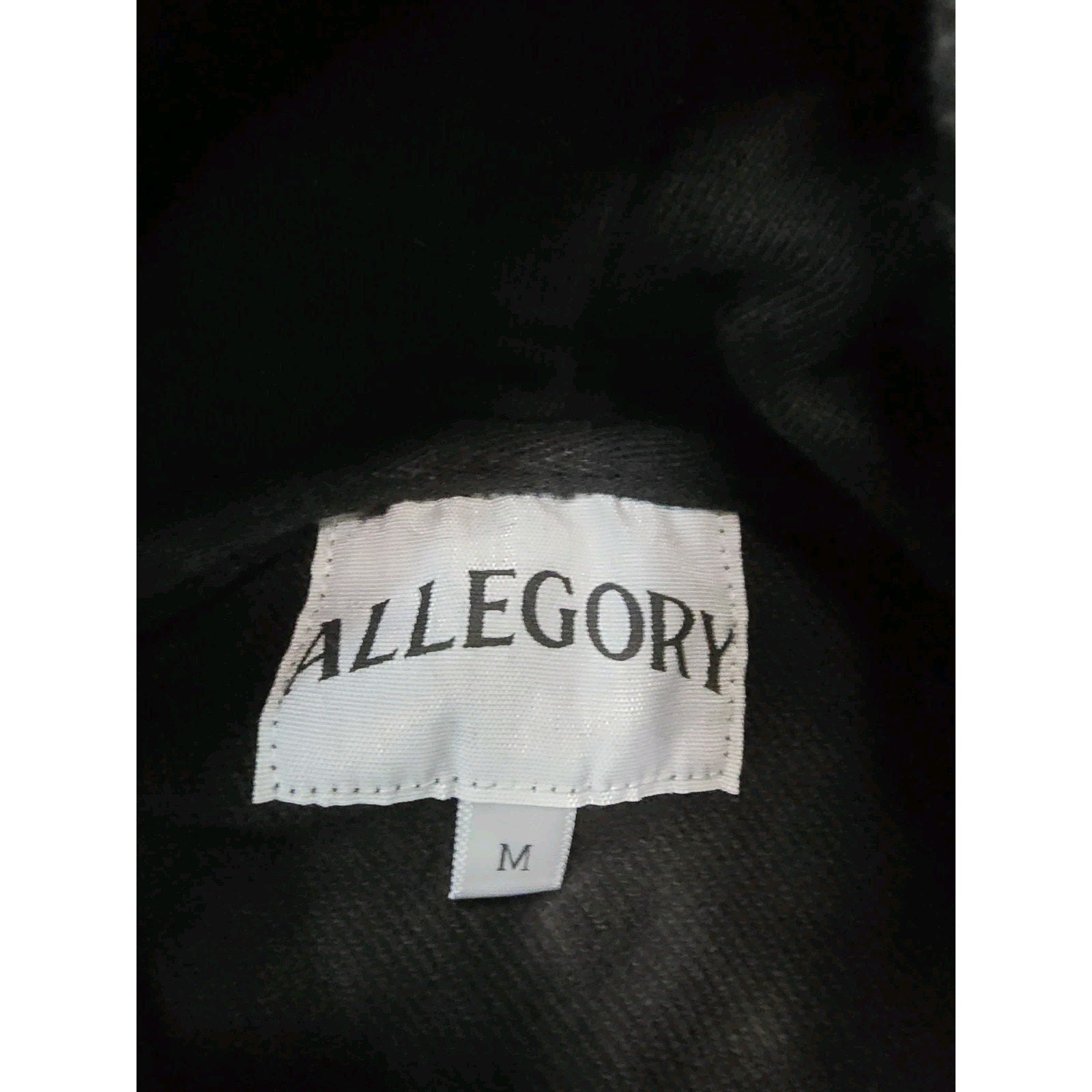 Allegory Black Mirrors White Dreams Hoodie Washed Black Mens M NIB