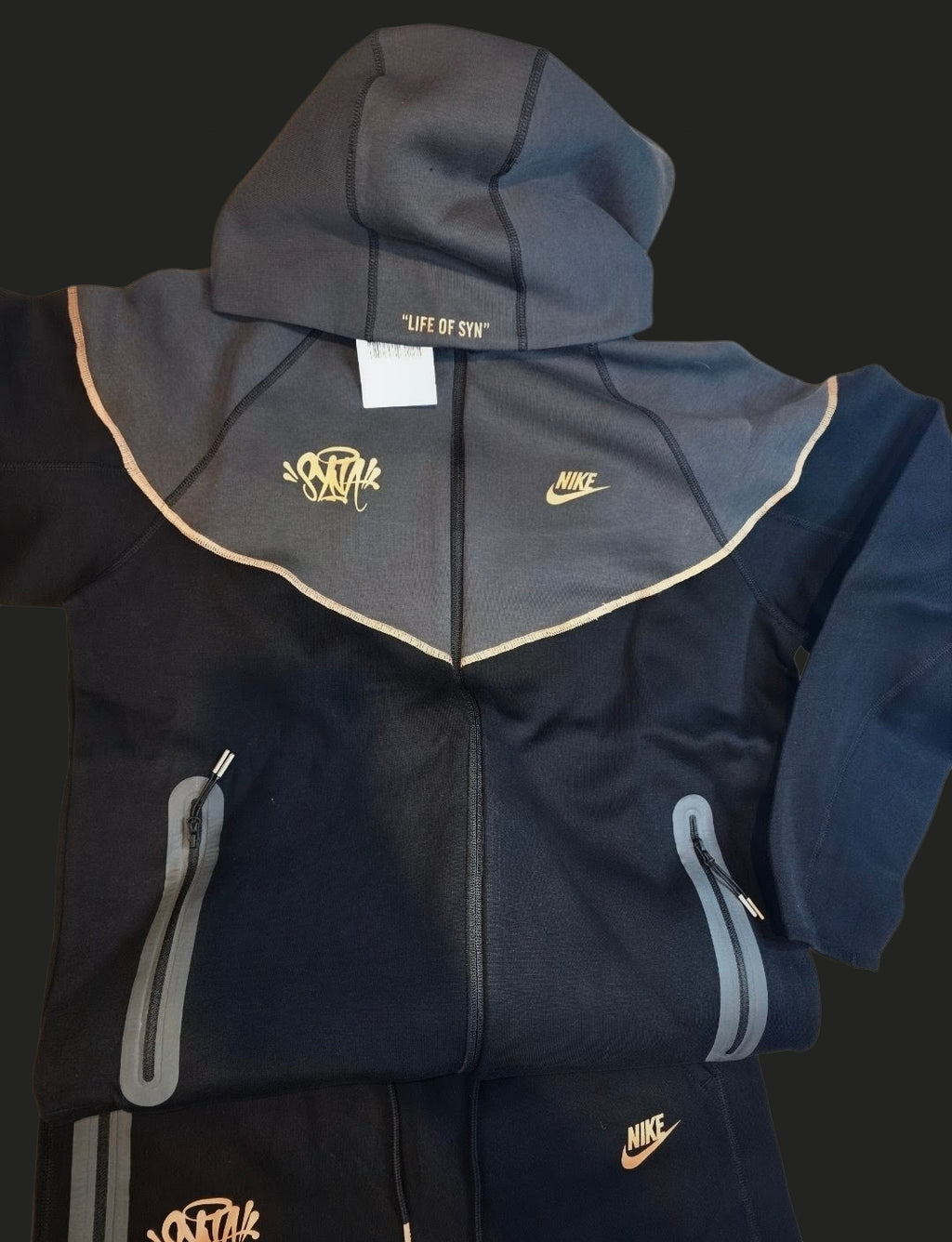 Nike Sportswear x Central Cee Tech Fleece Full Zip Hoodie Tracksuit in Size Large