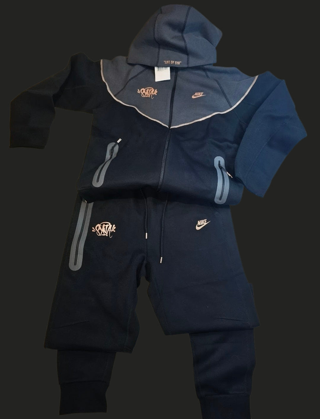 Nike Sportswear x Central Cee Tech Fleece Full Zip Hoodie Tracksuit in Size Large