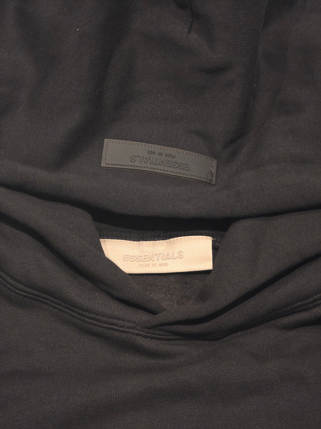 Essentials Fear of God Men's Black Pullover Hoodie Relaxed Fit Fleece Size Large