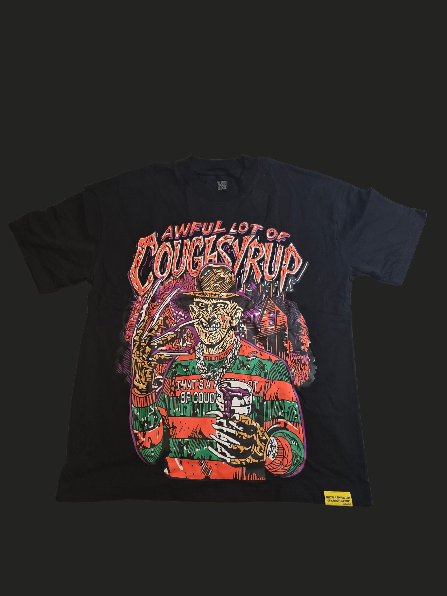 That's A Awful Lot Of Cough Syrup Freddy Krueger Graphic Tee Desto Dubb L NWOT